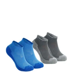 Quechua 2 Paires De Chaussettes De Randonnée Enfant MH100 Bleues/grises -ProSportif Boutique 8333805