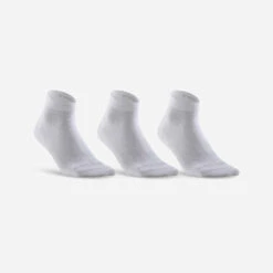 Artengo Chaussettes De Sport Mi-Hautes RS 160 Lot De 3 - Bleu/Gris/Vert Logo -ProSportif Boutique 8395040