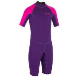 Combinaison Surf Shorty 100 Néoprène 1,5mm Enfant Violet Rose 17 Combinaison Surf Shorty 100 Néoprène 1,5mm Enfant Violet Rose -ProSportif Boutique 8403222