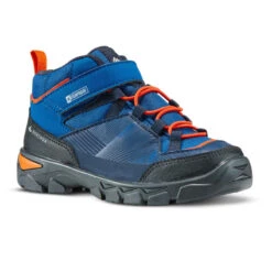 Quechua Chaussures Imperméables De Randonnée -MH120 MID Bleues- Enfant 28 AU 34 Scratch -ProSportif Boutique 8493618