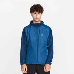 VESTE COUPE VENT DE RUNNING HOMME KALENJI RUN WIND BLEU ARDOISE -ProSportif Boutique 8504182