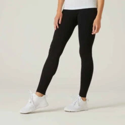 Legging Fitness Long Coton Extensible Femme - Fit+ Bordeaux Avec Imprimé -ProSportif Boutique 8511808
