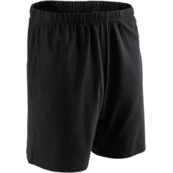 Short Fitness Homme Coton Droit Avec Poche Clés - 100 Gris Court -ProSportif Boutique 8512720