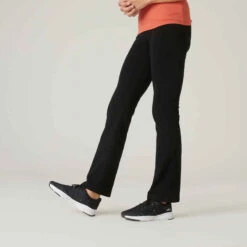 Legging Fitness Long Coton Extensible Bas Resserable Femme - Fit+ Noir -ProSportif Boutique 8518658