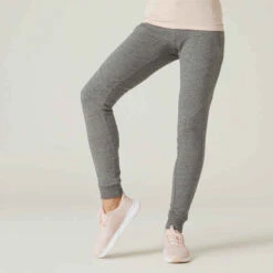 Pantalon Jogging Slim Fitness Femme - 520 Gris Chiné -ProSportif Boutique 8520528
