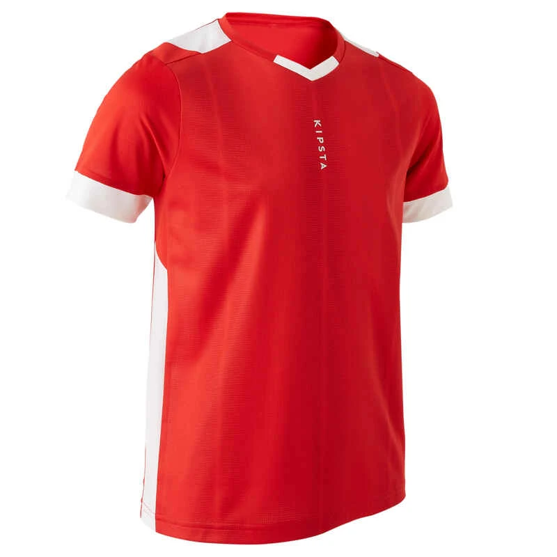 Kipsta Maillot De Football Enfant Manche Courte F500 Rouge Et Blanc 14 Kipsta Maillot De Football Enfant Manche Courte F500 Rouge Et Blanc – Image 12