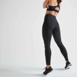 Legging Taille Haute Gainant Fitness Cardio Femme Noir -ProSportif Boutique 8547528