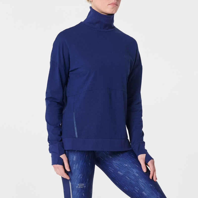 Kalenji T-SHIRT MANCHES LONGUES FEMME DE RUNNING RUN DRY+ BLEU 12 Kalenji T-SHIRT MANCHES LONGUES FEMME DE RUNNING RUN DRY+ BLEU – Image 10