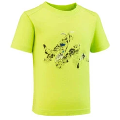 Quechua T-shirt De Randonnée - MH100 KID Marron Phosphorescent - Enfant 2-6 ANS -ProSportif Boutique 8559063