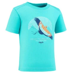 Quechua T-shirt De Randonnée - MH100 KID Marron Phosphorescent - Enfant 2-6 ANS -ProSportif Boutique 8559064