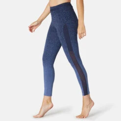 Legging 7/8 Sport Pilates Gym Douce Femme 520 Slim Bleu -ProSportif Boutique 8573087