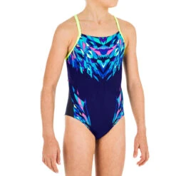 Maillot De Bain De Natation Une Pièce Fille Résistant Chlore Lexa Kali Bleu -ProSportif Boutique 8574261