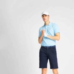 Polo De Golf Manches Courtes Homme MW500 Bleu Chiné -ProSportif Boutique 8574848