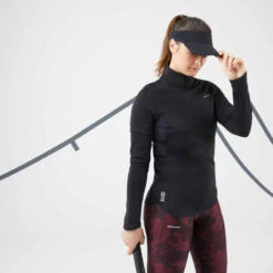 Artengo T-Shirt Tennis Manches Longues Thermique Femme - TH 900 Blanc Cassé -ProSportif Boutique 8576457