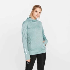 Kalenji Sweat Running à Capuche Femme - Warm Vert -ProSportif Boutique 8597010