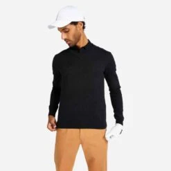 Pull De Golf Col V Homme MW500 Noir -ProSportif Boutique 8604291