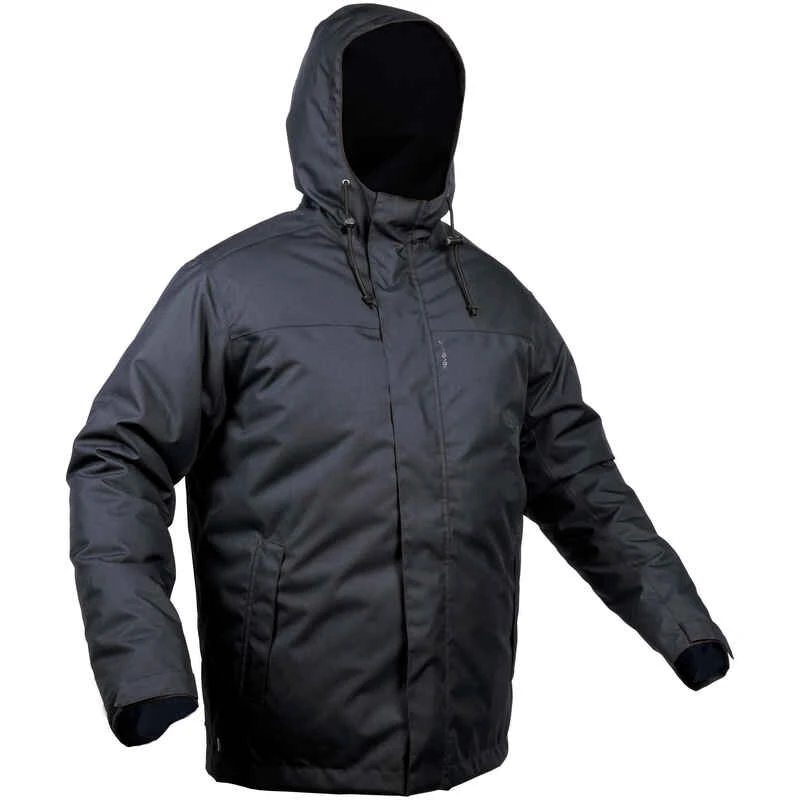 VESTE CHASSE CHAUDE IMPERMEABLE NOIRE 100 15 VESTE CHASSE CHAUDE IMPERMEABLE NOIRE 100 â Image 13