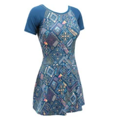 Maillot De Bain De Natation Femme Une Pièce Jupet Una Short Sleeve BLUE PRINT -ProSportif Boutique 8607195