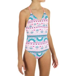 Maillot De Bain 1 Pièce Rose HIMAE GIRL500 PAGI -ProSportif Boutique 8608934