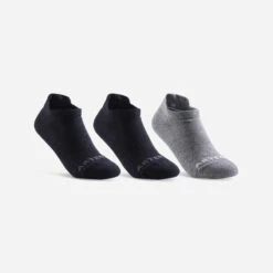 CHAUSSETTES TENNIS ENFANT BASSES ARTENGO RS 160 NOIR NOIR GRIS LOT DE 3 -ProSportif Boutique 8640102