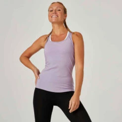 Débardeur Slim Fitness Femme - 500 Violet -ProSportif Boutique 8645602