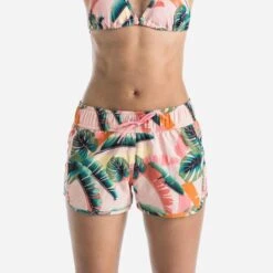 Boardshort Surf Femme TINI KAKI Avec Ceinture élastiquée Et Cordon De Serrage -ProSportif Boutique 8646514
