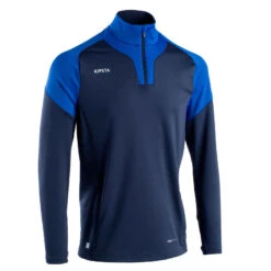 Kipsta Sweat De Football 1/2 Zip VIRALTO LETTERS Marine Et Bleu -ProSportif Boutique 8651182