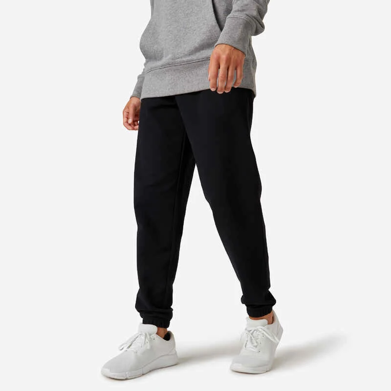 Pantalon Jogging Fitness Homme - 500 Essentials Gris Lin 8 Pantalon Jogging Fitness Homme - 500 Essentials Gris Lin – Image 6