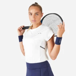 Artengo T-Shirt Tennis Col Rond Dry Soft Femme - Dry 500 Vert De Gris -ProSportif Boutique 8667343