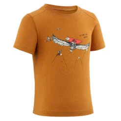 Quechua T-shirt De Randonnée - MH100 KID Marron Phosphorescent - Enfant 2-6 ANS -ProSportif Boutique 8668638