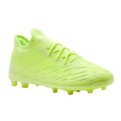 Kipsta CHAUSSURES DE FOOTBALL ENFANT A LACETS CLR FG NEON JAUNE -ProSportif Boutique 8668808