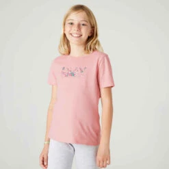 T-shirt Enfant Coton Basique Rose Imprimé -ProSportif Boutique 8668947