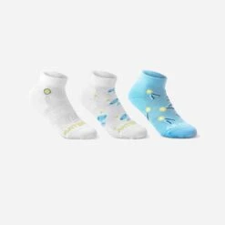 CHAUSSETTES TENNIS ENFANT MI-HAUTES ARTENGO RS 160 MARINE BLANC ROUGE LOT DE 3 -ProSportif Boutique 8670375
