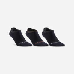 CHAUSSETTES DE SPORT BASSES ARTENGO RS 160 NOIR BRILLANT LOT DE 3 -ProSportif Boutique 8670425