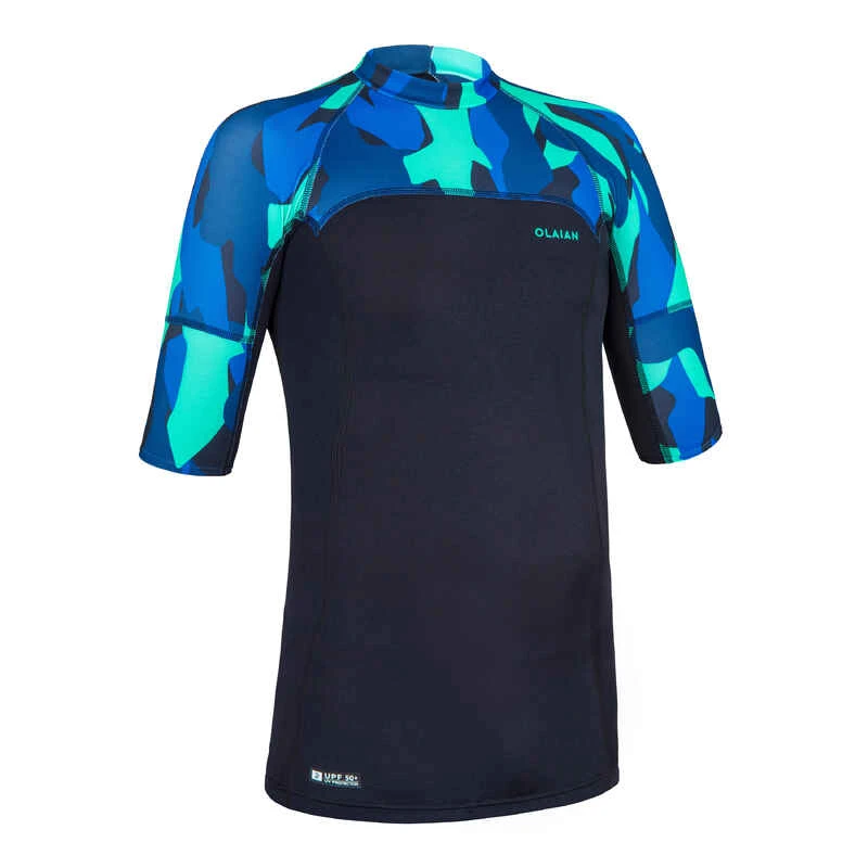 Top Solaire Garçon Manche Courte Noir Bleu Camo 11 Top Solaire Garçon Manche Courte Noir Bleu Camo – Image 9