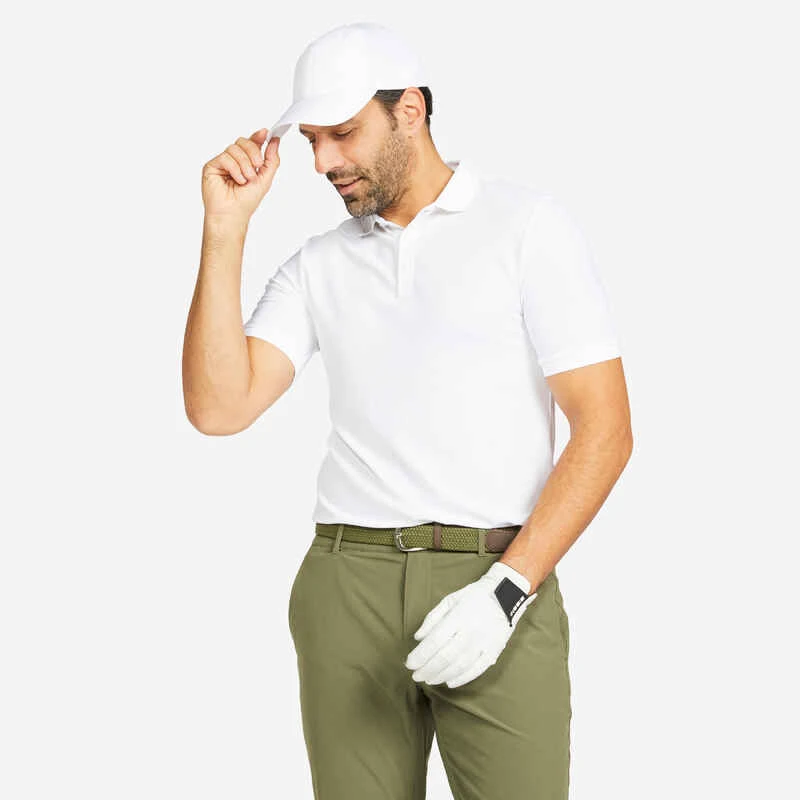 Polo De Golf Manches Courtes Homme WW500 Kaki 9 Polo De Golf Manches Courtes Homme WW500 Kaki â Image 7