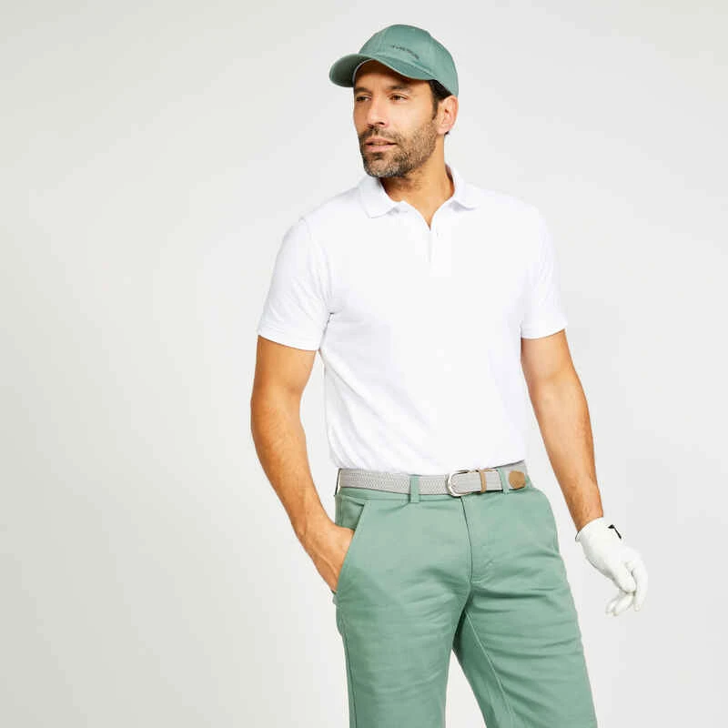 Polo De Golf Manches Courtes Homme MW500 Noisette 16 Polo De Golf Manches Courtes Homme MW500 Noisette – Image 14