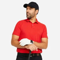 Polo De Golf Manches Courtes Homme MW500 Noisette 40 Polo De Golf Manches Courtes Homme MW500 Noisette -ProSportif Boutique 8732662