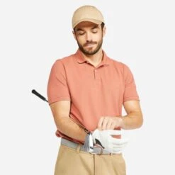 Polo De Golf Manches Courtes Homme MW500 Noisette 32 Polo De Golf Manches Courtes Homme MW500 Noisette -ProSportif Boutique 8732664