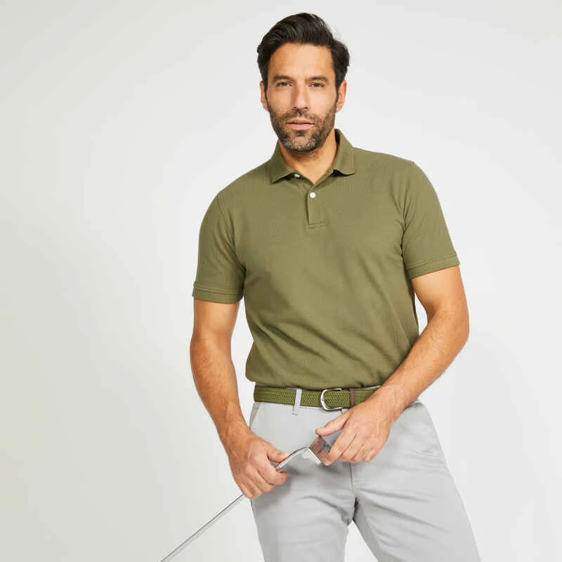 Polo De Golf Manches Courtes Homme MW500 Noisette 17 Polo De Golf Manches Courtes Homme MW500 Noisette – Image 15