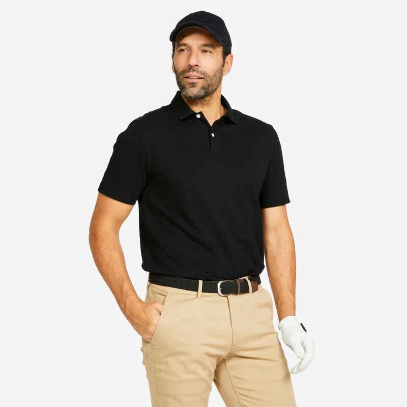 Polo De Golf Manches Courtes Homme MW500 Noisette 8 Polo De Golf Manches Courtes Homme MW500 Noisette – Image 6