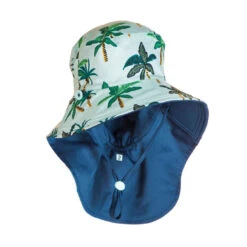 Chapeau Anti UV Bébé Réversible Jaune Et Bleu Imprimé SAVANE -ProSportif Boutique 8732845