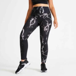 Legging Taille Haute Gainant Fitness Cardio Femme Noir -ProSportif Boutique 8738325