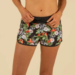 Boardshort Surf Femme TINI KAKI Avec Ceinture élastiquée Et Cordon De Serrage -ProSportif Boutique 8738930