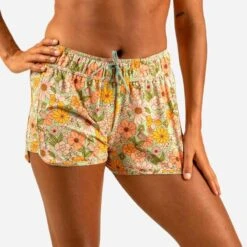 Boardshort Surf Femme TINI KAKI Avec Ceinture élastiquée Et Cordon De Serrage -ProSportif Boutique 8738932