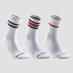 CHAUSSETTES DE TENNIS HAUTES ARTENGO RS 500 BLANC RETRO LOT DE 3 -ProSportif Boutique 8755927