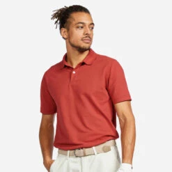 Polo De Golf Manches Courtes Homme MW500 Noisette 41 Polo De Golf Manches Courtes Homme MW500 Noisette -ProSportif Boutique 8785690