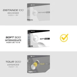 Balle De Golf SOFT 500 Matte X12 Jaune -ProSportif Boutique balle de golf soft 500 matte x12 orange 5