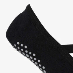 Chaussettes Ballerines Antidérapantes Fitness Coton Femme - 500 Noir -ProSportif Boutique ballerines antiderapantes fitness noir 2