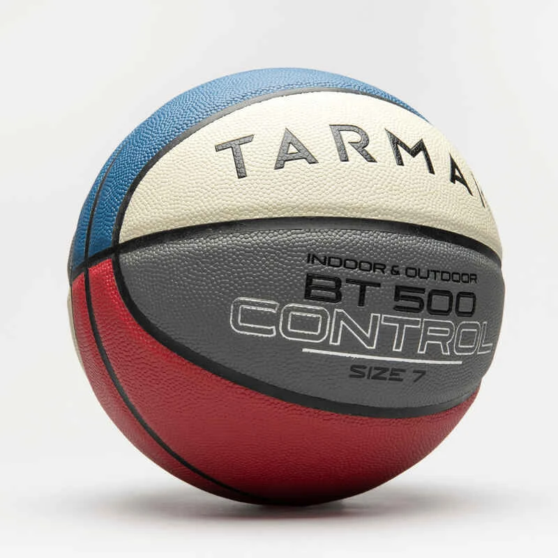Ballon De Basketball Taille 7 - BT500 Bleu Blanc Rouge 4 Ballon De Basketball Taille 7 - BT500 Bleu Blanc Rouge – Image 2